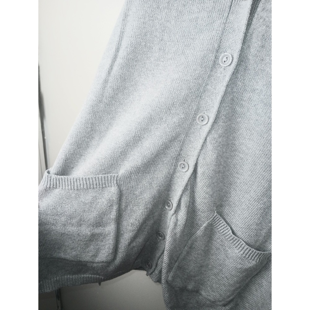 Edwards Mens Heather Gray V-Neck Button Cardigan Sweater 2XL 119-056 - Picture 2 of 5